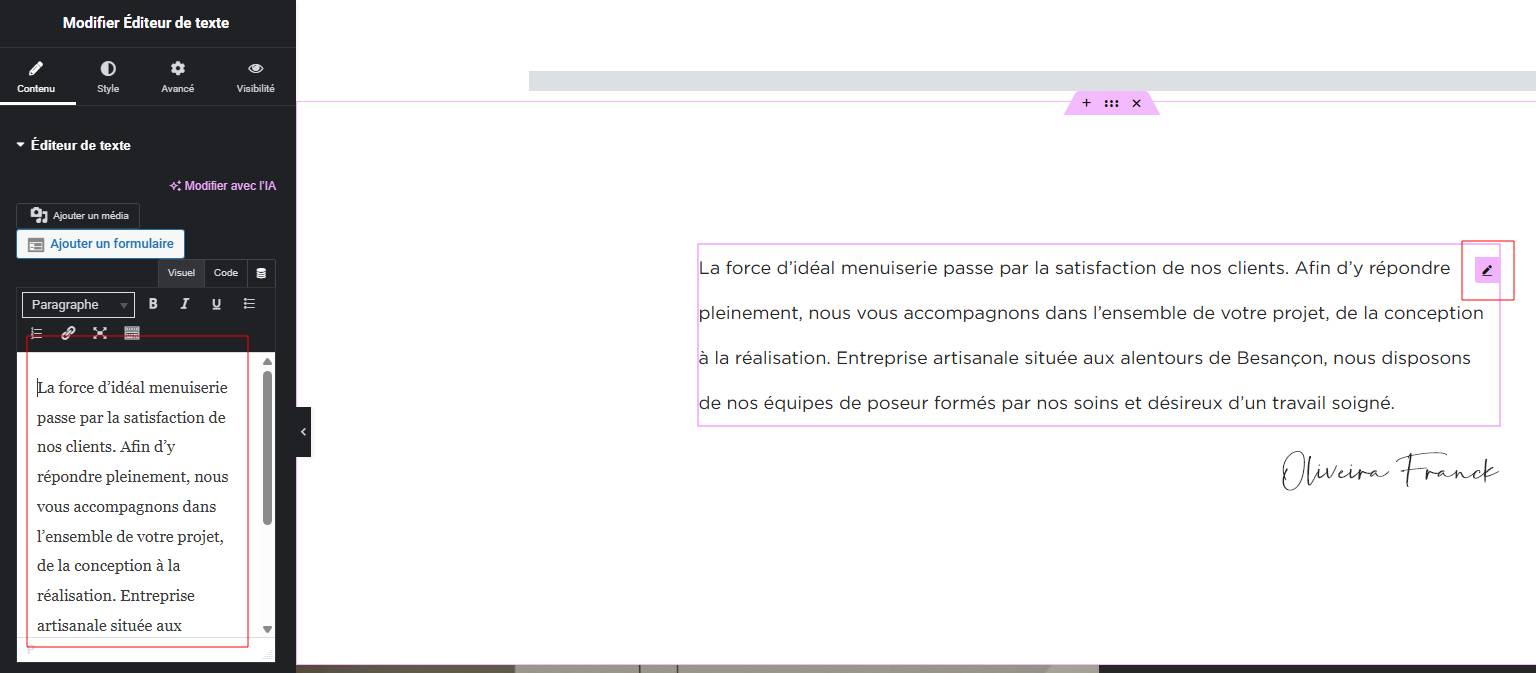 image modifier_texte